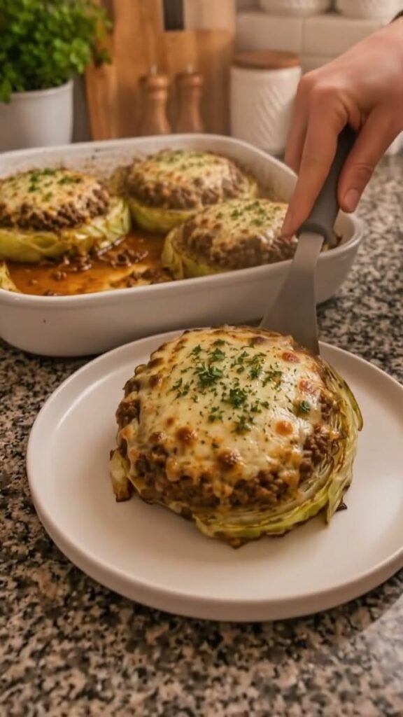 Oven-Baked Cabbage Burgers
