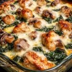 Chicken, Spinach & Mushroom Low-Carb Oven Dish