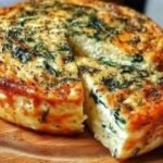 Cottage Cheese & Spinach Crustless Quiche