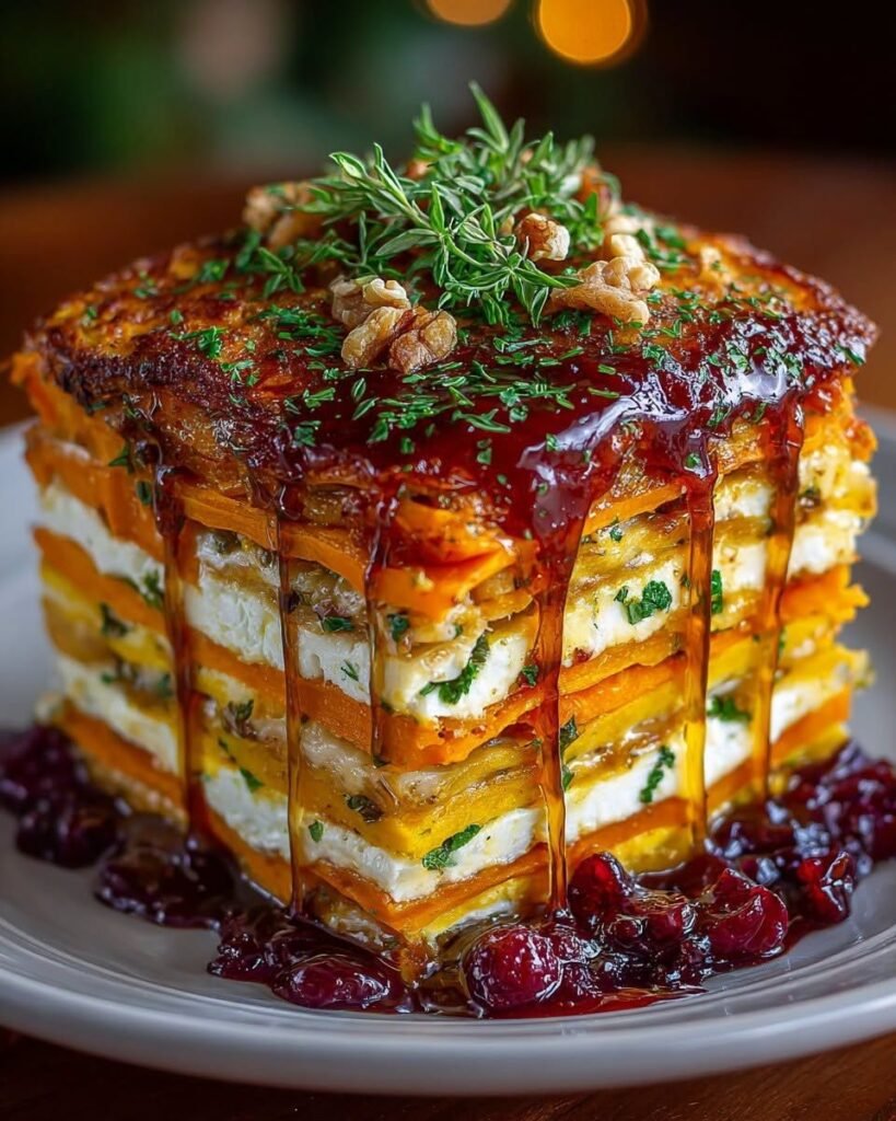 Layered Sweet Potato, Butternut Squash & Carrot Lasagna