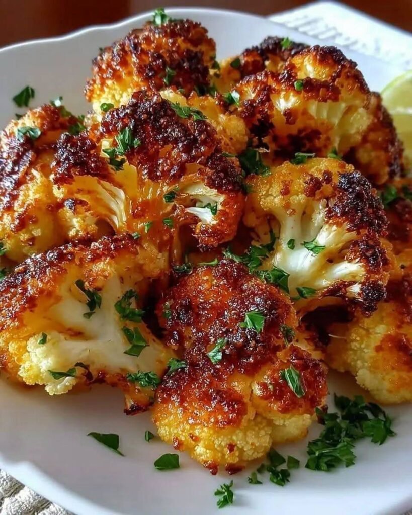 Crispy Honey-Garlic Roasted Cauliflower