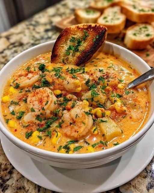 Creamy Cajun Shrimp & Corn Chowder