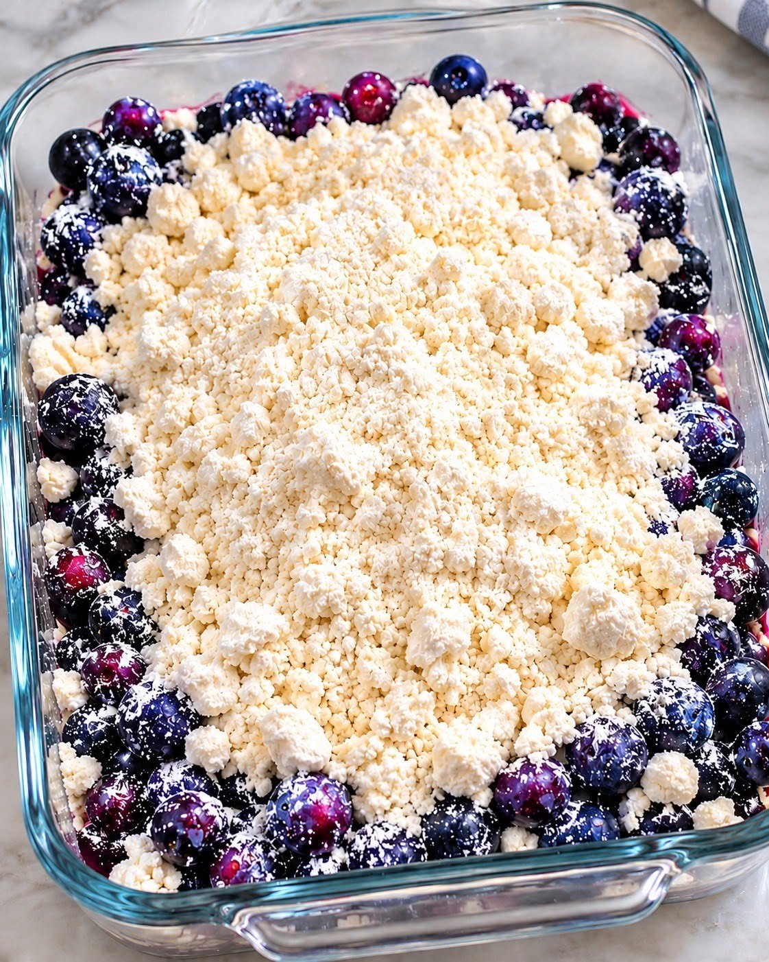 Blueberry Cream Cheese Crumble Bake