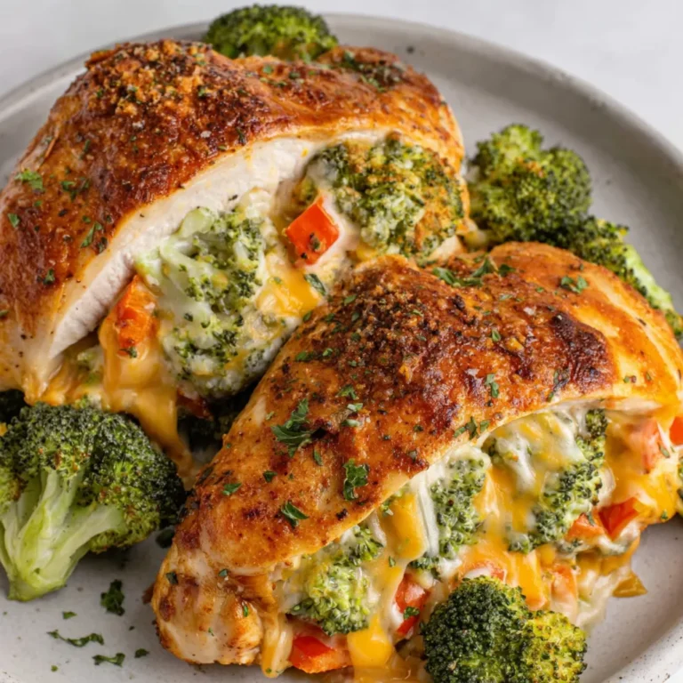 Cheesy Chicken & Broccoli Stuffed Chicken Breasts