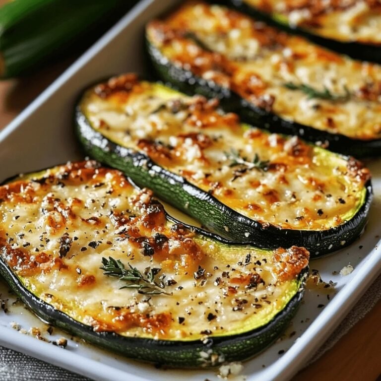 Cheesy Garlic Zucchini Steaks