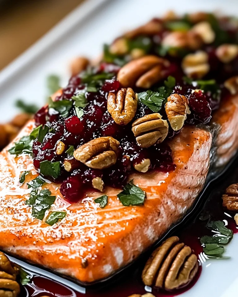 Cranberry Salsa Glazed Salmon