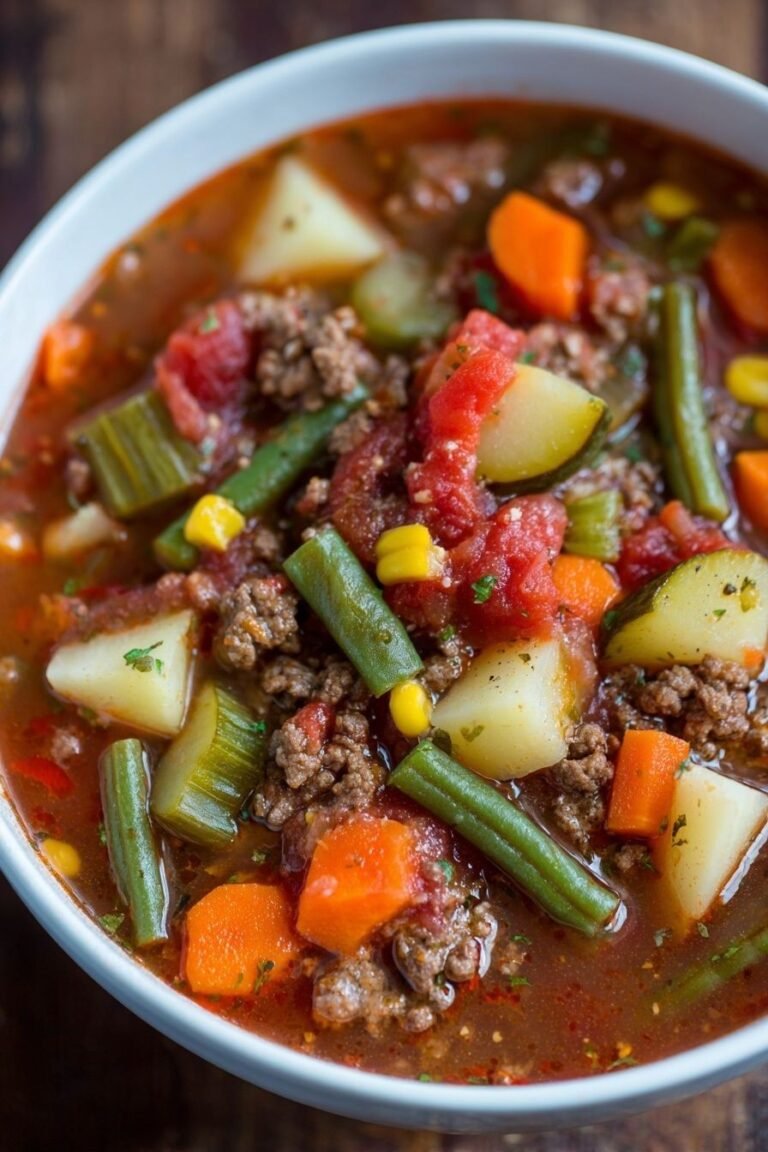 Hearty Ground Beef Vegetable Soup