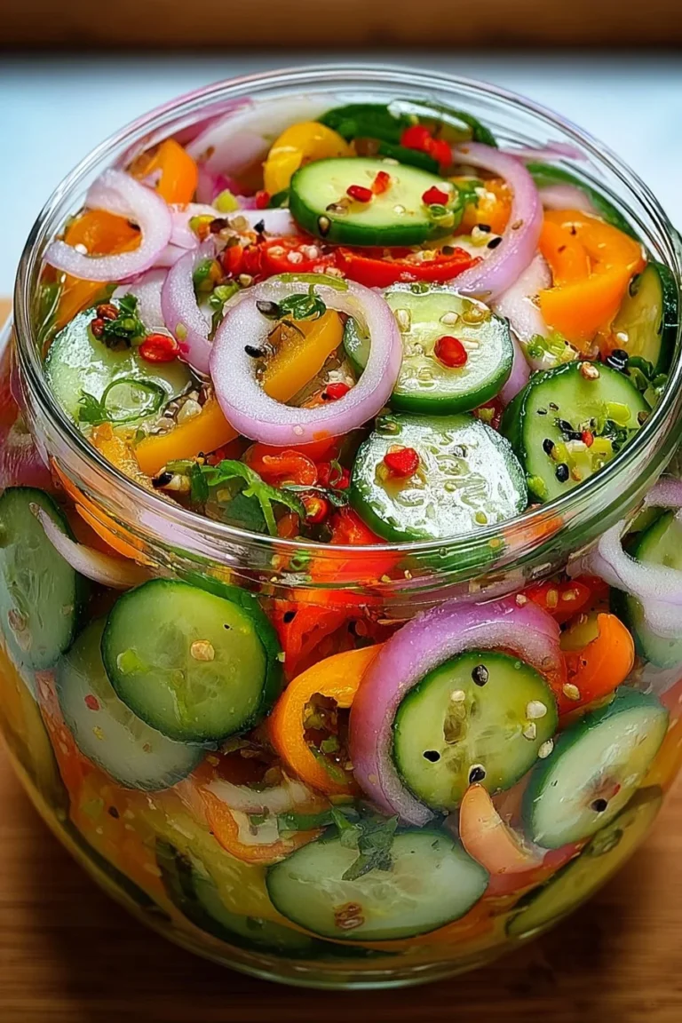 Pickled Cucumber, Onion & Bell Pepper Salad
